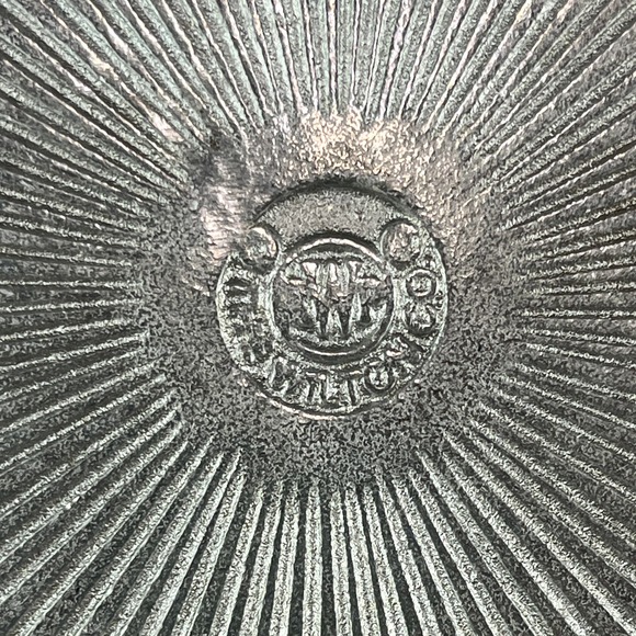 The Wilton Co. 13.5in Round Decorative Armetale Serving Tray - Picture 4 of 6